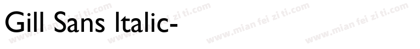 Gill Sans ltalic字体转换